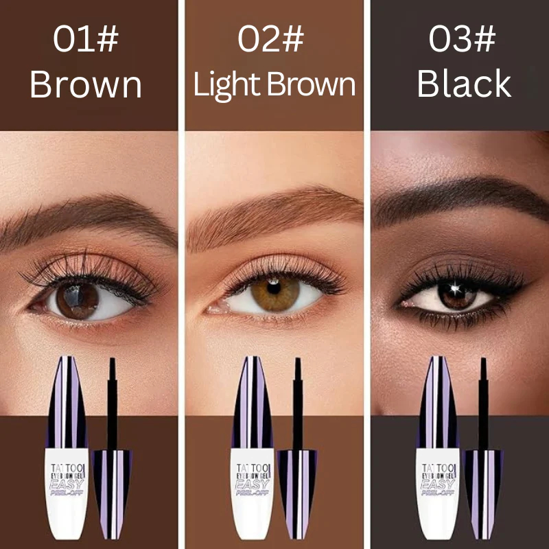 Peel Off Tattoo Eyebrow Gel, Long Lasting Waterproof Brow Makeup