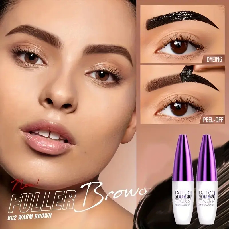 Peel Off Tattoo Eyebrow Gel, Long Lasting Waterproof Brow Makeup