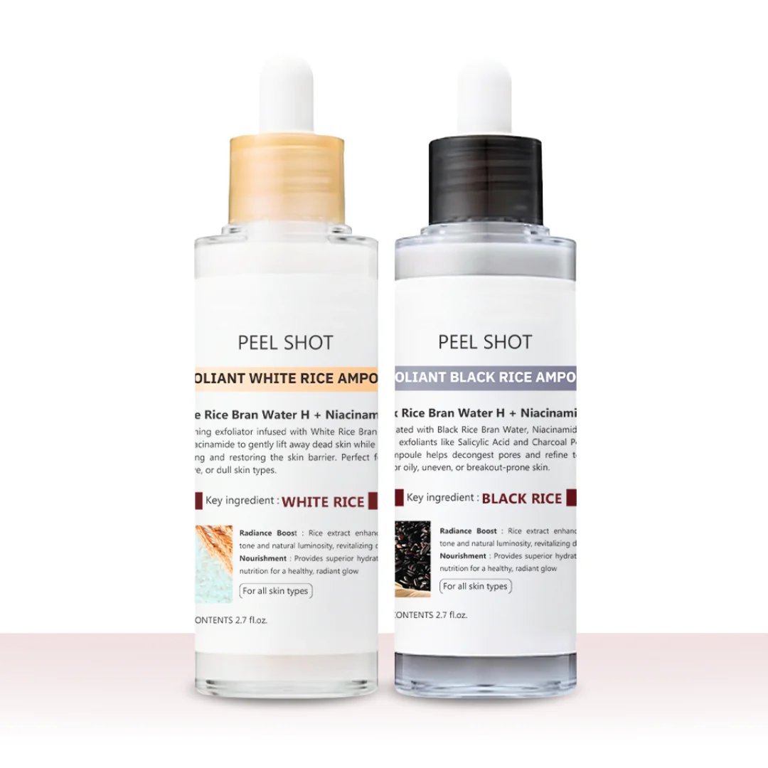 White & Black Rice Niacinamide Brightening Exfoliating Serum