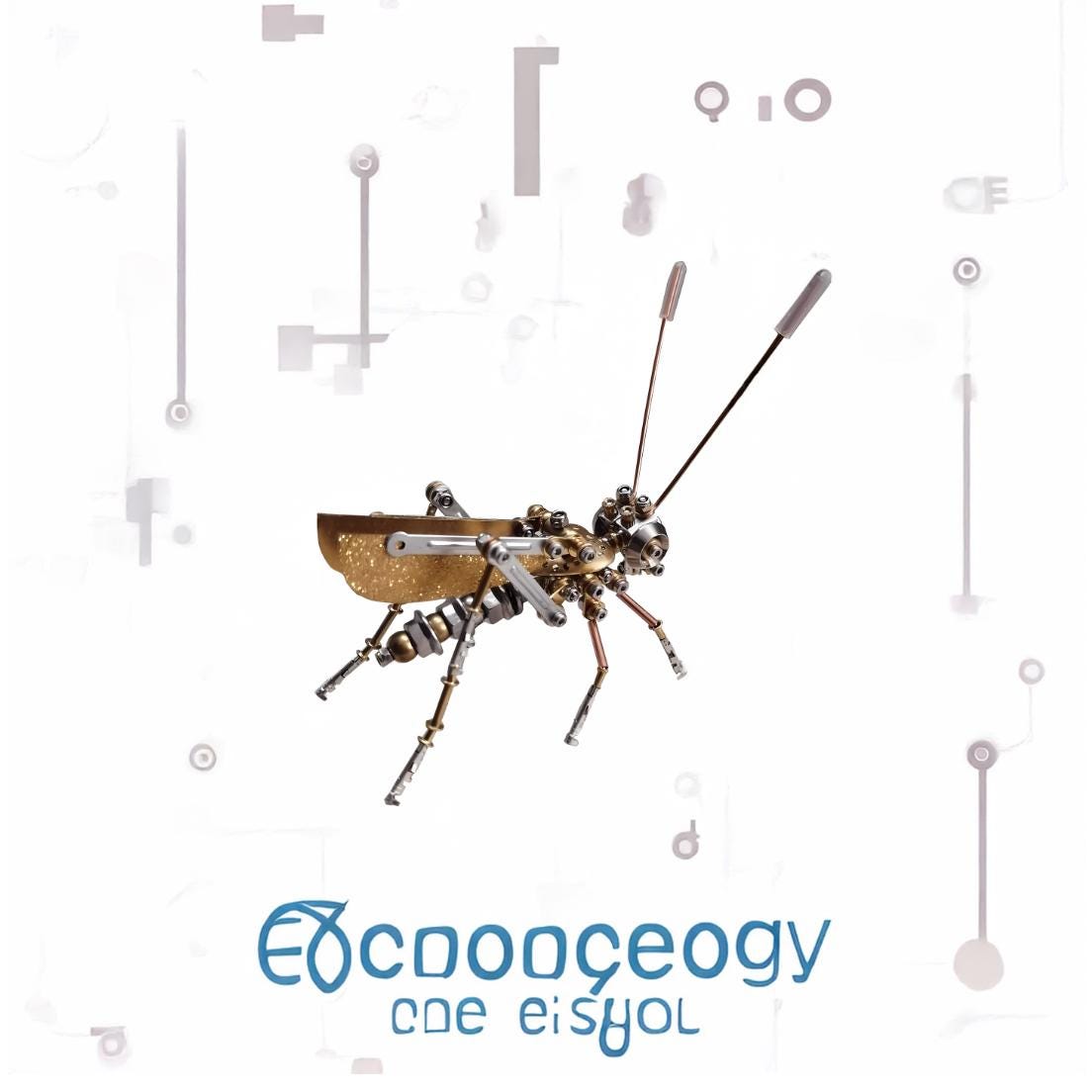 Steampunk Mechanical Cicada Metal Assembly Kit | Handmade Gear Insect Sculpture