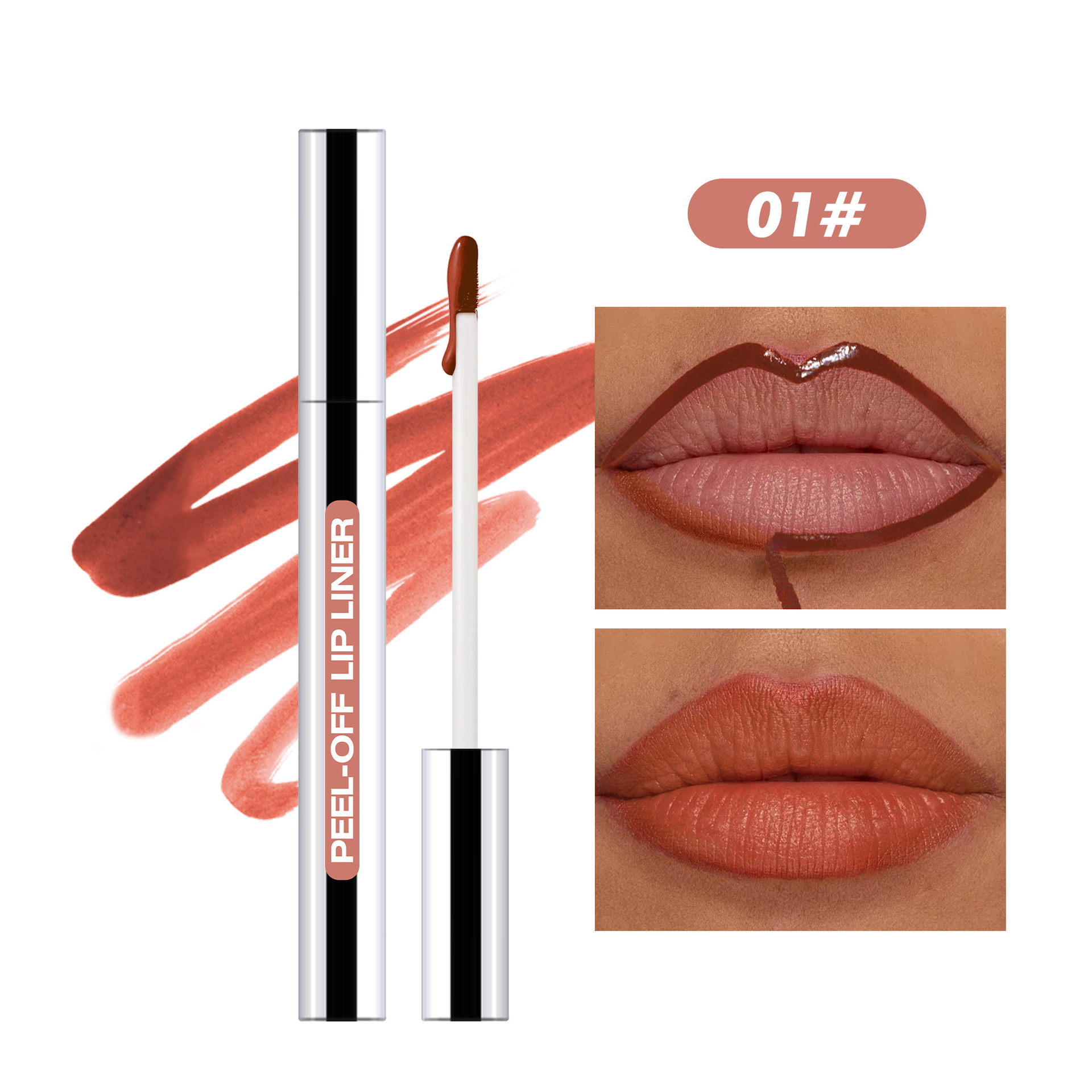 Long Lasting Peel‑Off Lip Liner, Matte Waterproof Lip Makeup