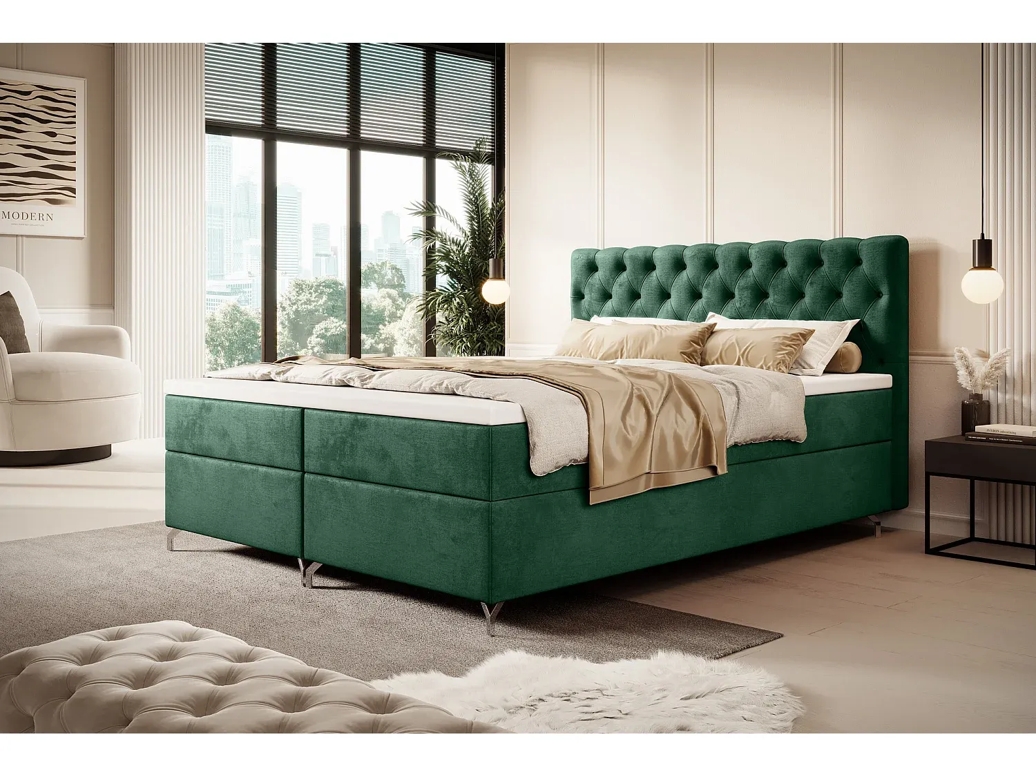 Schlafzimmer,Bereich Bett,Boxspringbett-HOMELORAE