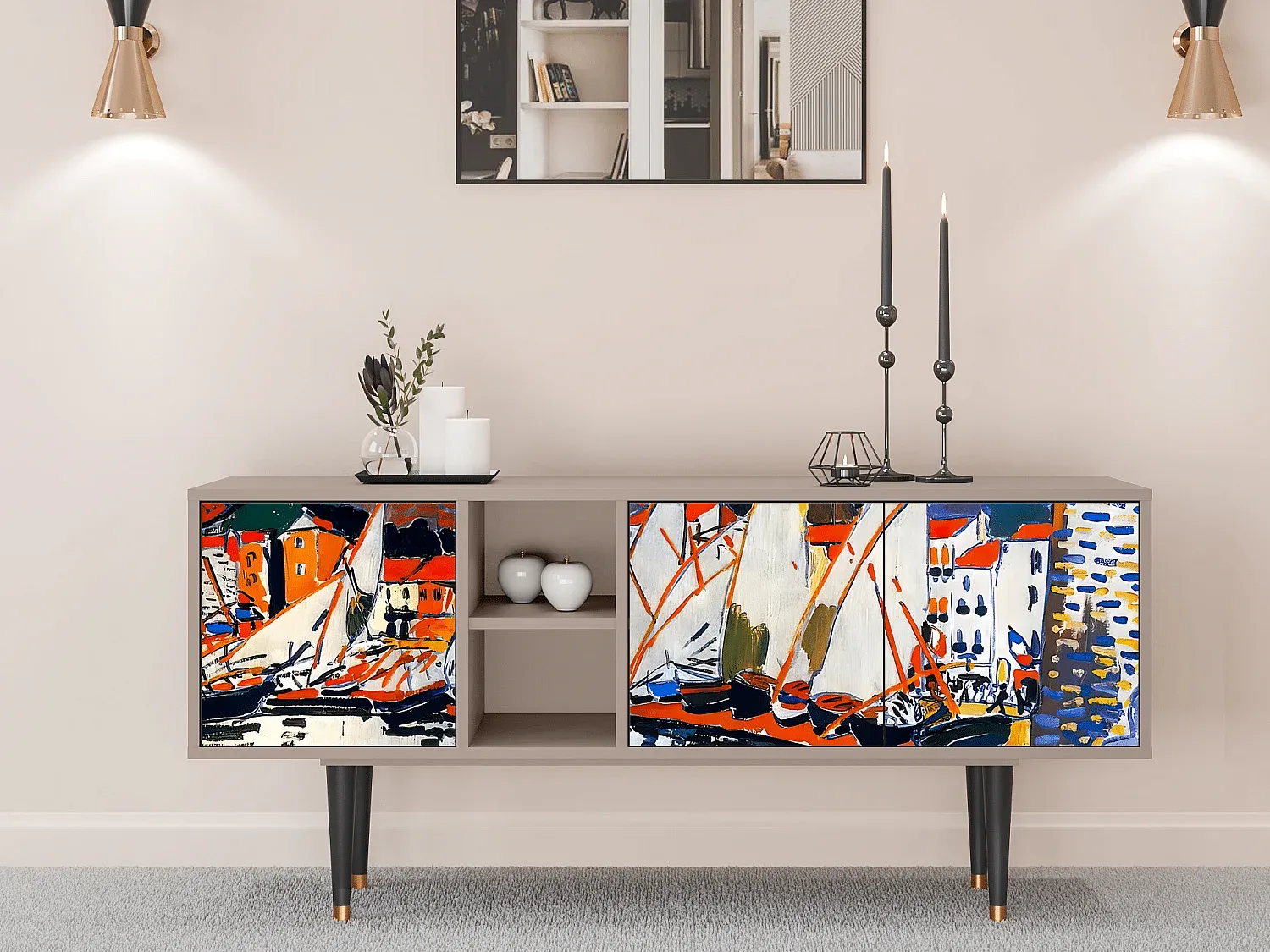 Wohnzimmer und Flur,Wohnzimmermöbel,TV-Board-HOMELORAE