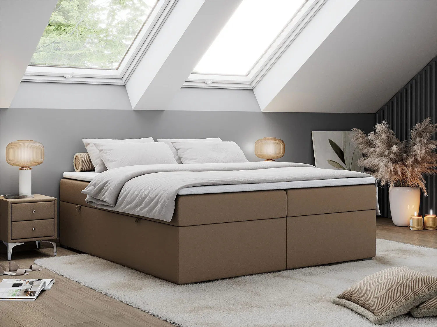 Schlafzimmer,Bereich Bett,Boxspringbett-HOMELORAE