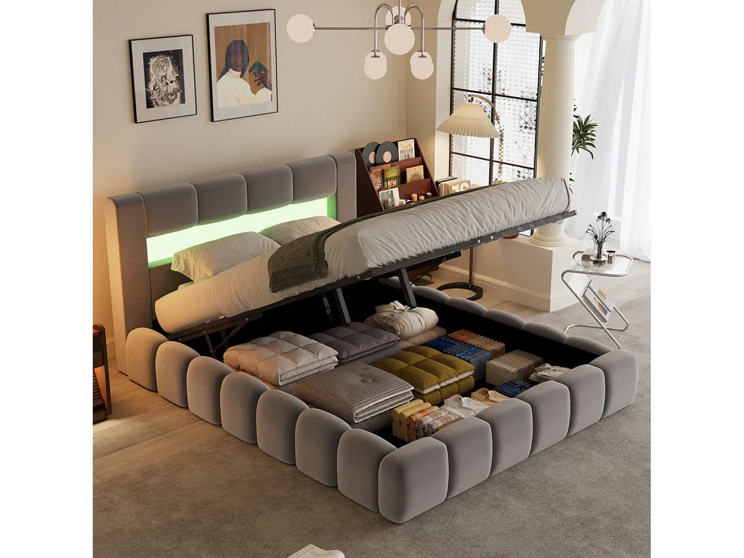Schlafzimmer,Bereich Bett,Bett mit Bettkasten-HOMELORAE
