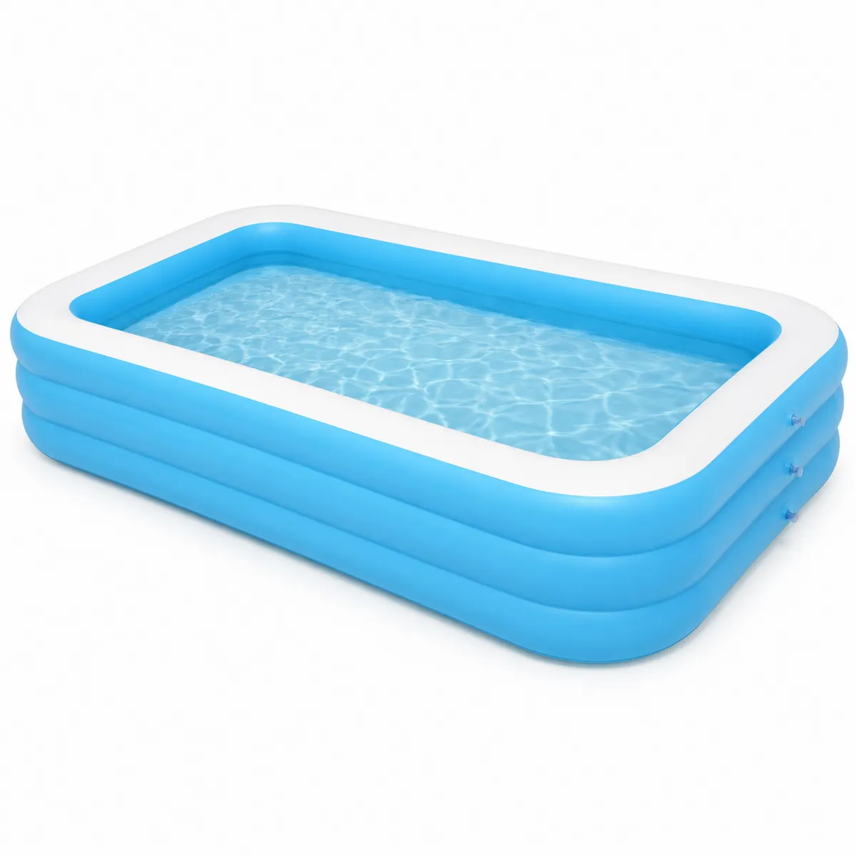 Piscina hinchable rectangular PVC Azul/Blanco 305x183x56 cm