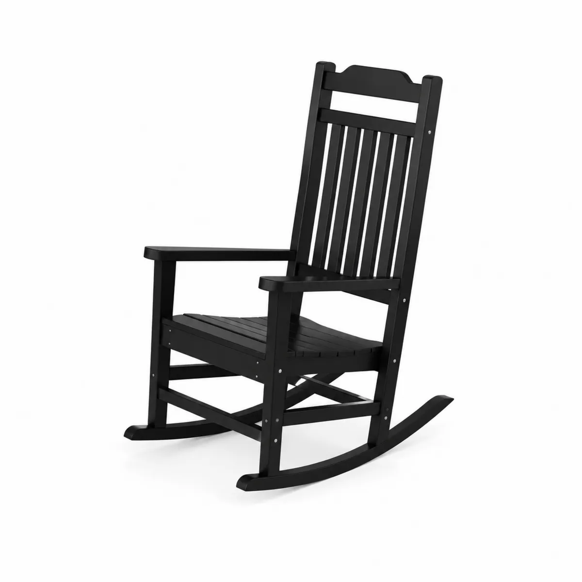Silla mecedora de madera negra