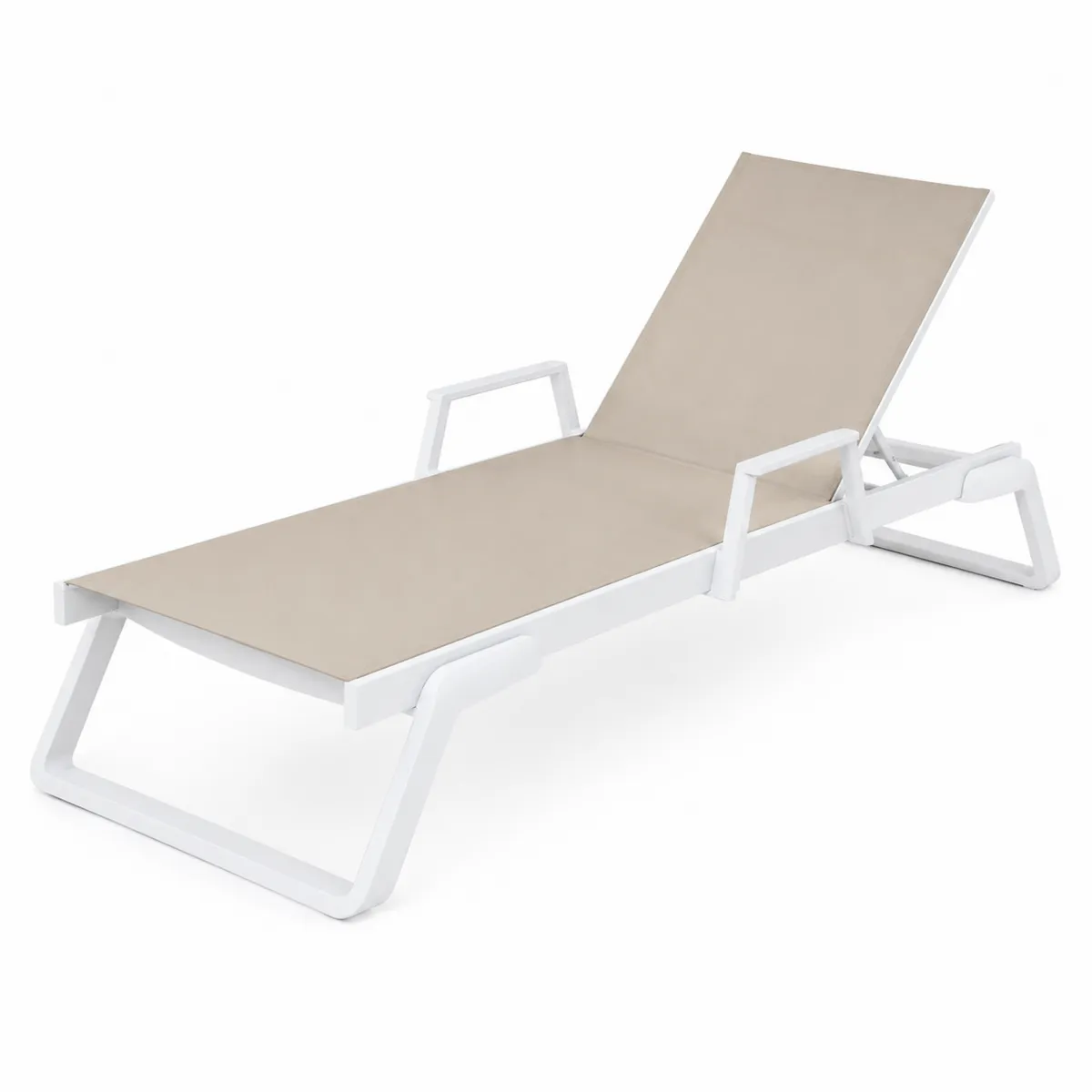 Tumbona de Aluminio con Textileno Beige