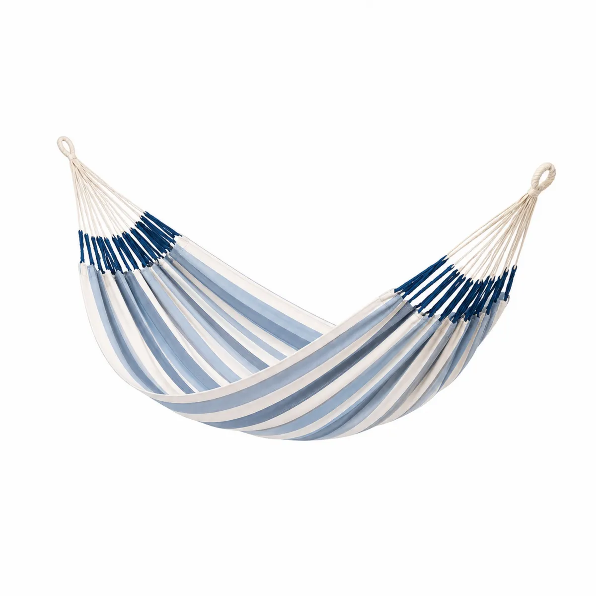 Hamaca de Tela a Rayas Azul y Blanco 200x150 cm