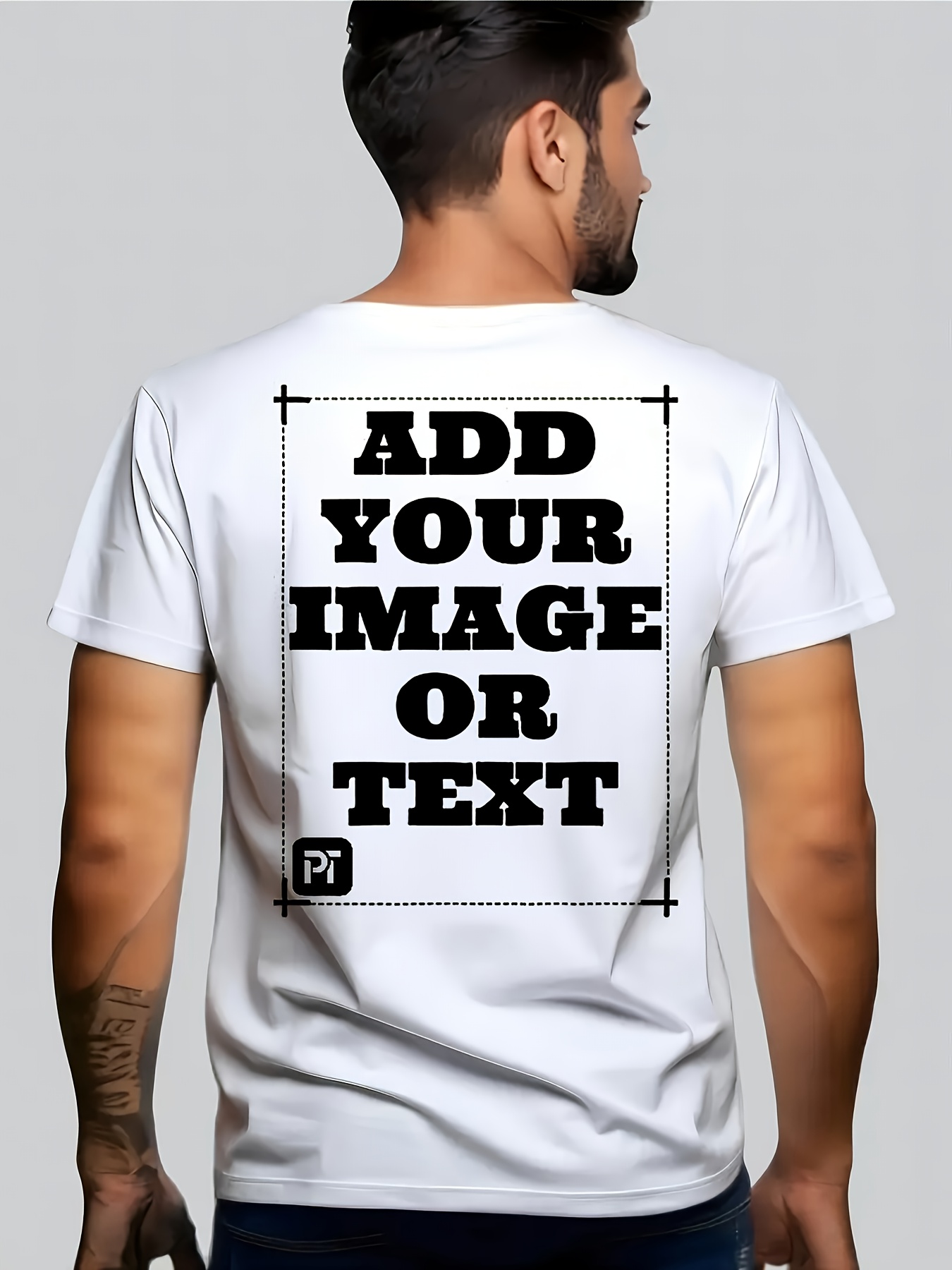 Personalized Custom Men's T-Shirts, Casual Short-Sleeve Custom Printed Tees.Graduation Season - Your Text/Images/Family Photos/Pet Photos/Company Logos/Work Uniforms/Couples/Friends, Anniversaries/Thanksgiving/Easter