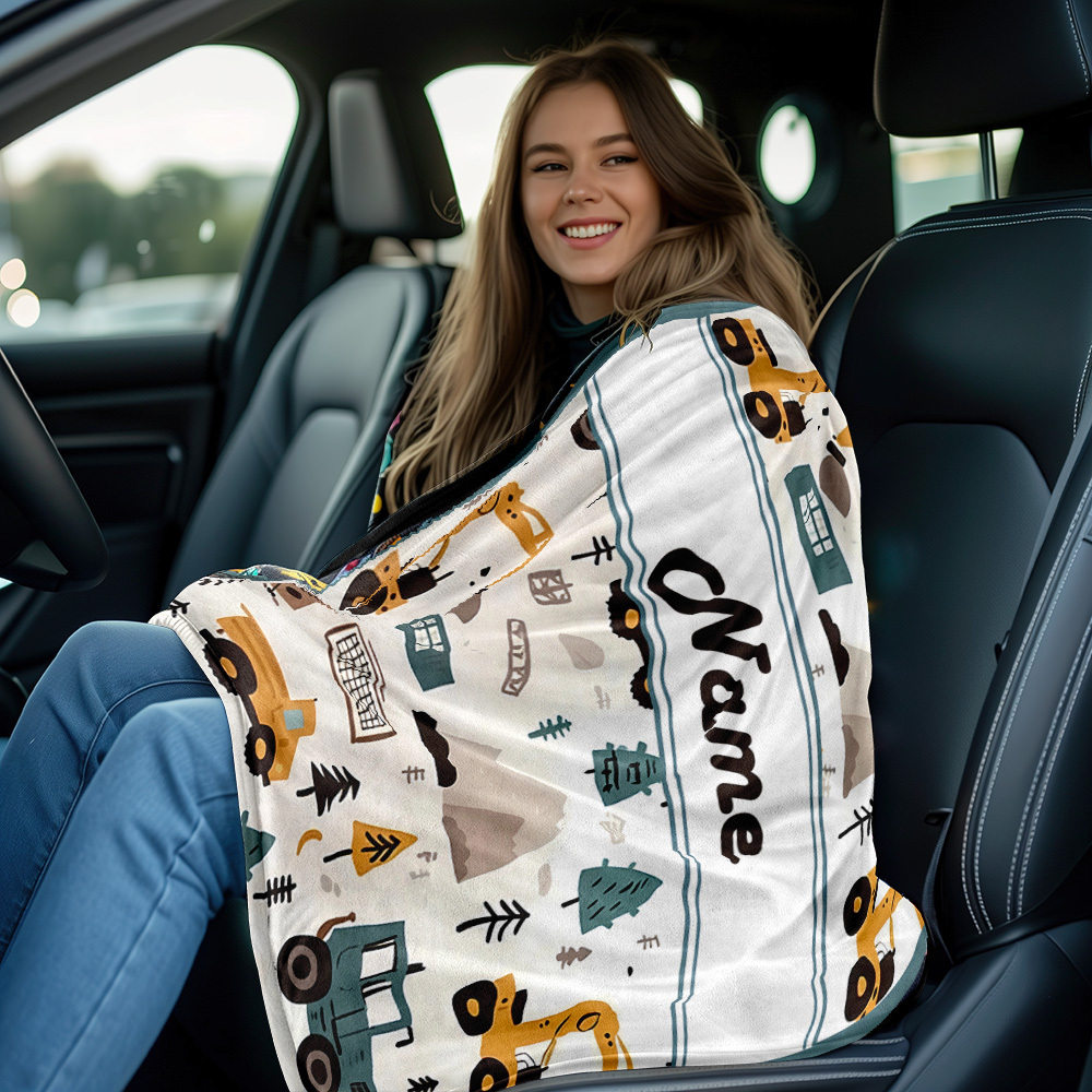 1pc Camping Items Custom Name Blanket-Lightweight Home Furnishings Bedding Blanket Suitable for Sofas Beds Travel Camping Living Rooms Offices Sofas Chairs and Beds-Soft and Warm Fabric Digital Printed Blanket