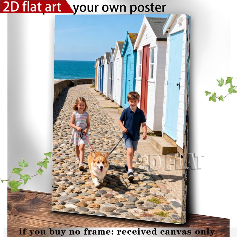 2D Flat, 2D Flat, 2D Flat Posters And Prints, Couple Art, City Art, Christmas Decor, Housewarming Gifts, Customized Canvas Art Prints, Engagement Art, Elegant Wall Art, Elegant Design, Personalized Wall Art, for Office, Living Room, Bedroom, Cafe