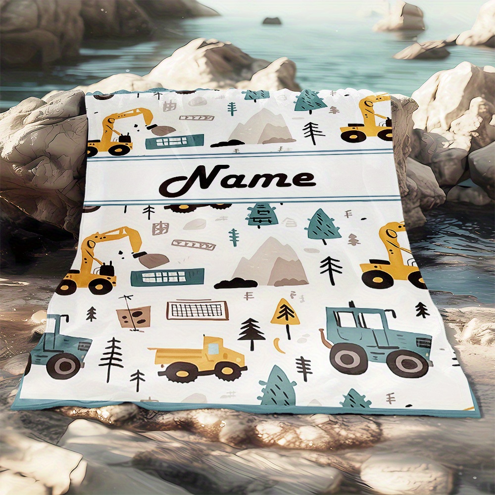 1pc Camping Items Custom Name Blanket-Lightweight Home Furnishings Bedding Blanket Suitable for Sofas Beds Travel Camping Living Rooms Offices Sofas Chairs and Beds-Soft and Warm Fabric Digital Printed Blanket