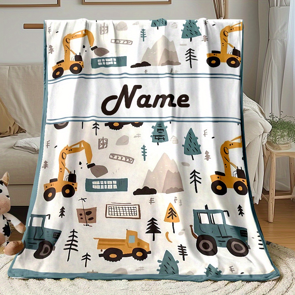 1pc Camping Items Custom Name Blanket-Lightweight Home Furnishings Bedding Blanket Suitable for Sofas Beds Travel Camping Living Rooms Offices Sofas Chairs and Beds-Soft and Warm Fabric Digital Printed Blanket