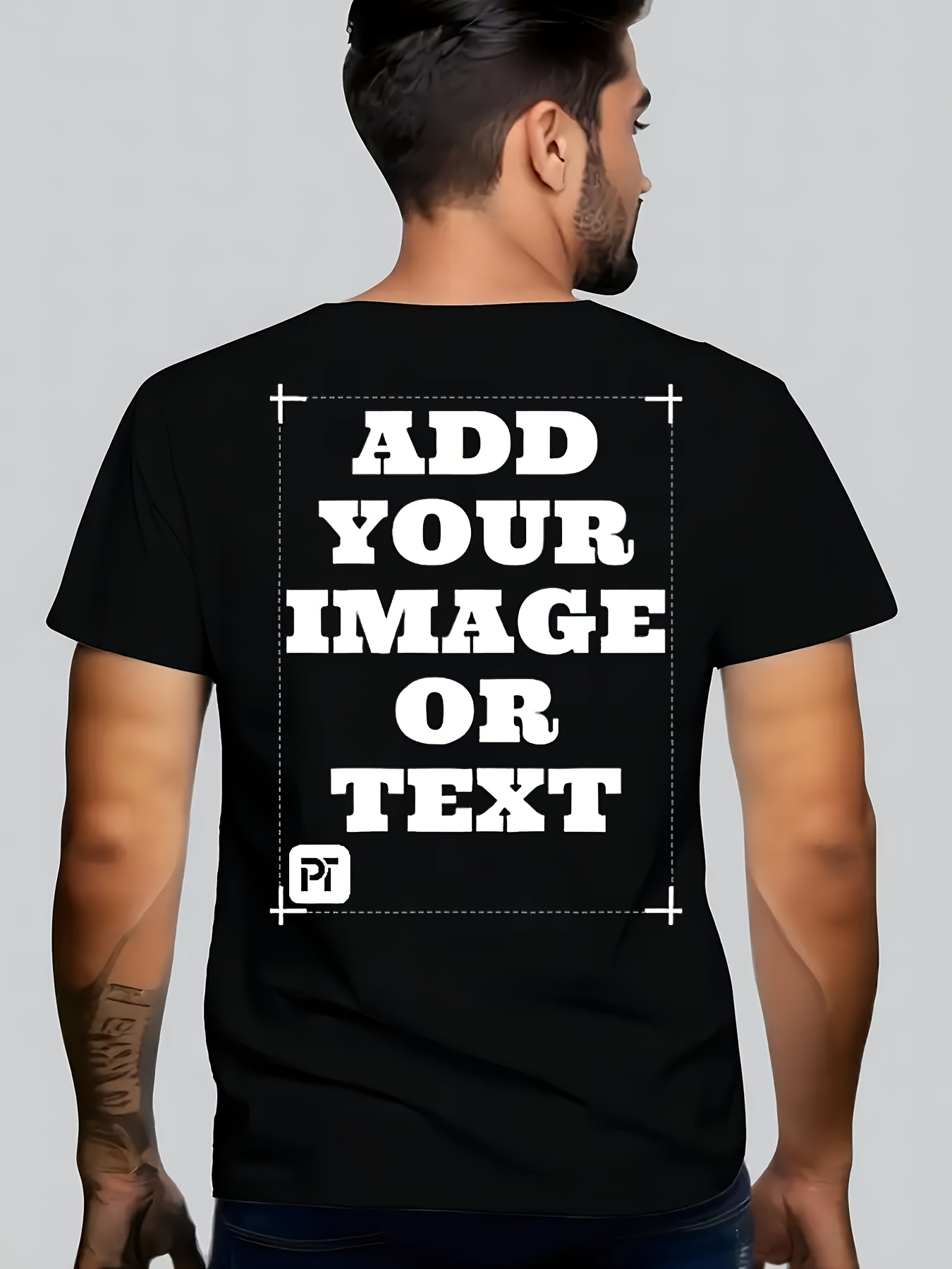 Personalized Custom Men's T-Shirts, Casual Short-Sleeve Custom Printed Tees.Graduation Season - Your Text/Images/Family Photos/Pet Photos/Company Logos/Work Uniforms/Couples/Friends, Anniversaries/Thanksgiving/Easter