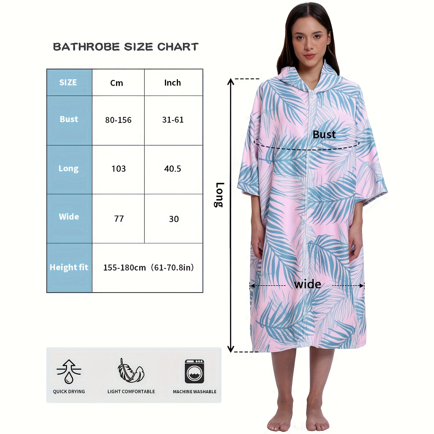 Hooded Beach Surfing Towel| Absorbent, Quick-Drying, Polyester Microfiber Bathrobe for Men & Women, Ideal for Beach, Camping, Travel, and Outdoor Activities