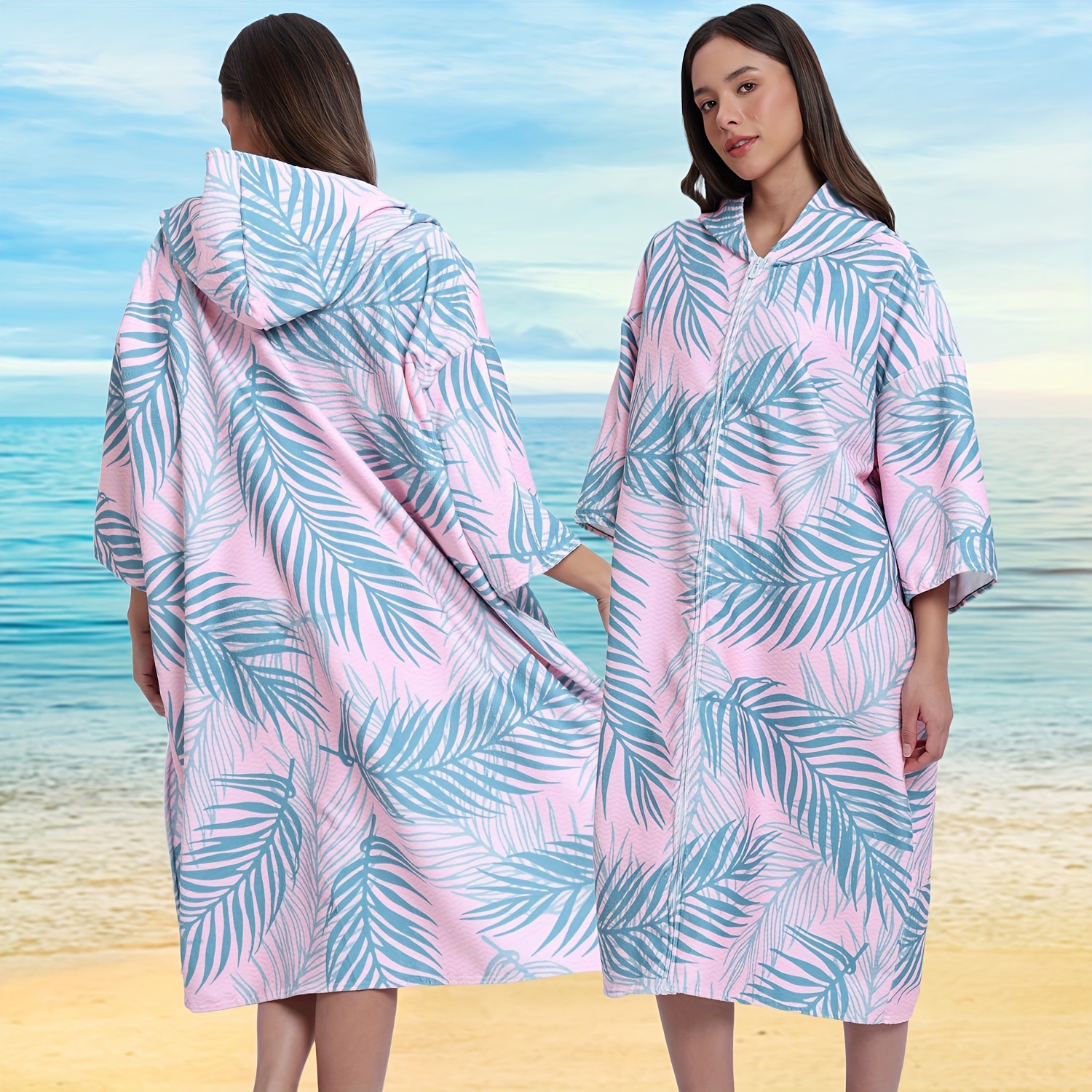 Hooded Beach Surfing Towel| Absorbent, Quick-Drying, Polyester Microfiber Bathrobe for Men & Women, Ideal for Beach, Camping, Travel, and Outdoor Activities