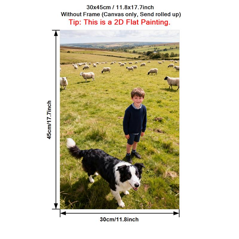 2D Flat, Photo Upload Personalized Wall Art - Upload Your Own Pictures Suitable for Home Decor, Wedding Gifts, Housewarming, Upload Photos for Canvas Prints, Modern Vertical for Living Room, Bedroom, Office Decoration, 2D Flat