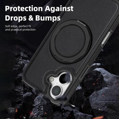 Luxury Leather Business Magsafe Bracket Mobile Phone Case for Apple iPhone