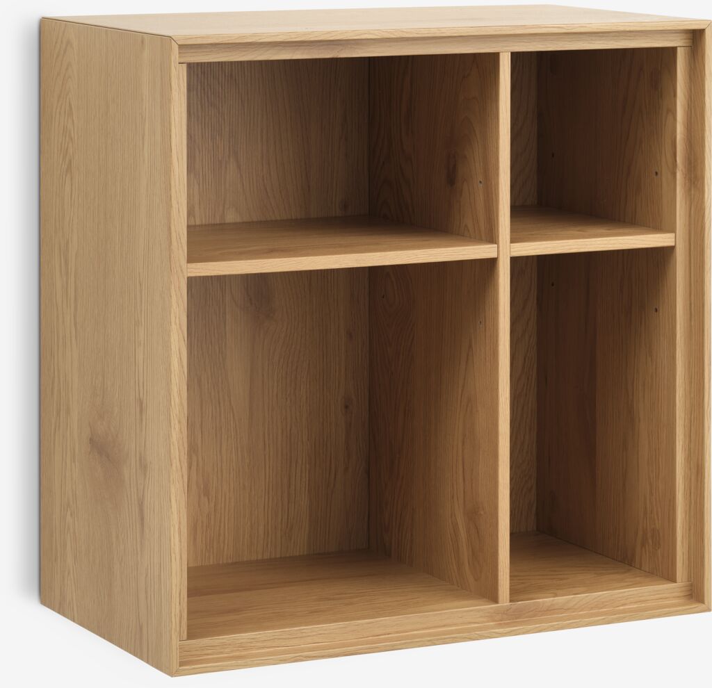 Wall unit module GEDSER bookcase warm oak colour