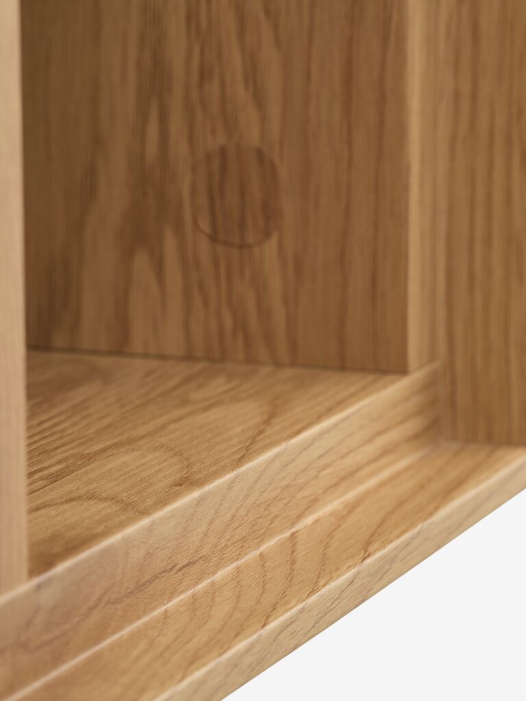 Wall unit module GEDSER bookcase warm oak colour