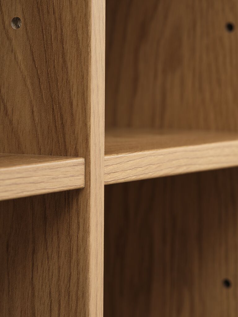 Wall unit module GEDSER bookcase warm oak colour
