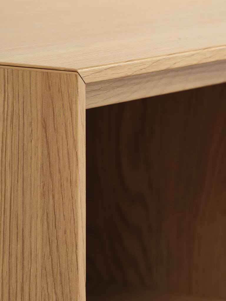 Wall unit module GEDSER bookcase warm oak colour
