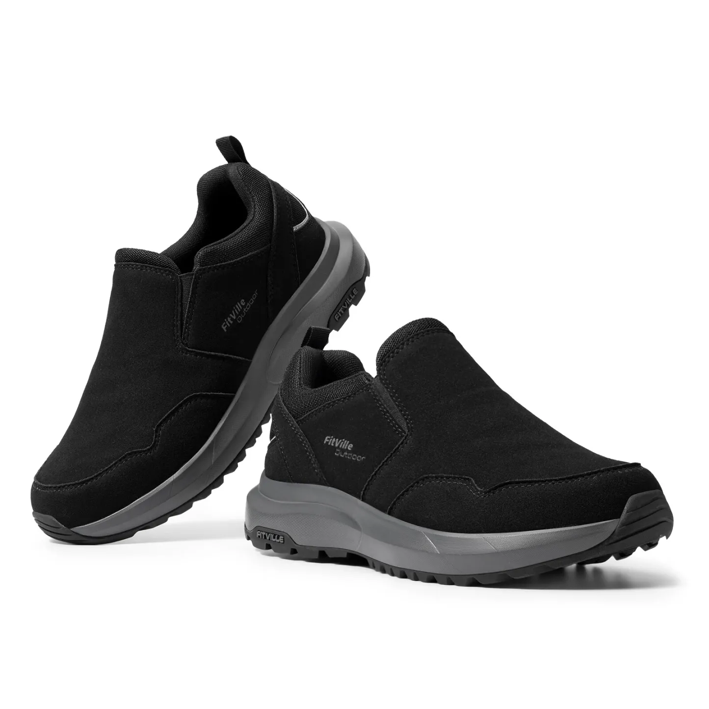 🔥Men's Wide Hiking Shoes Slip on Walking Shoes Trekking Trails Sneakers