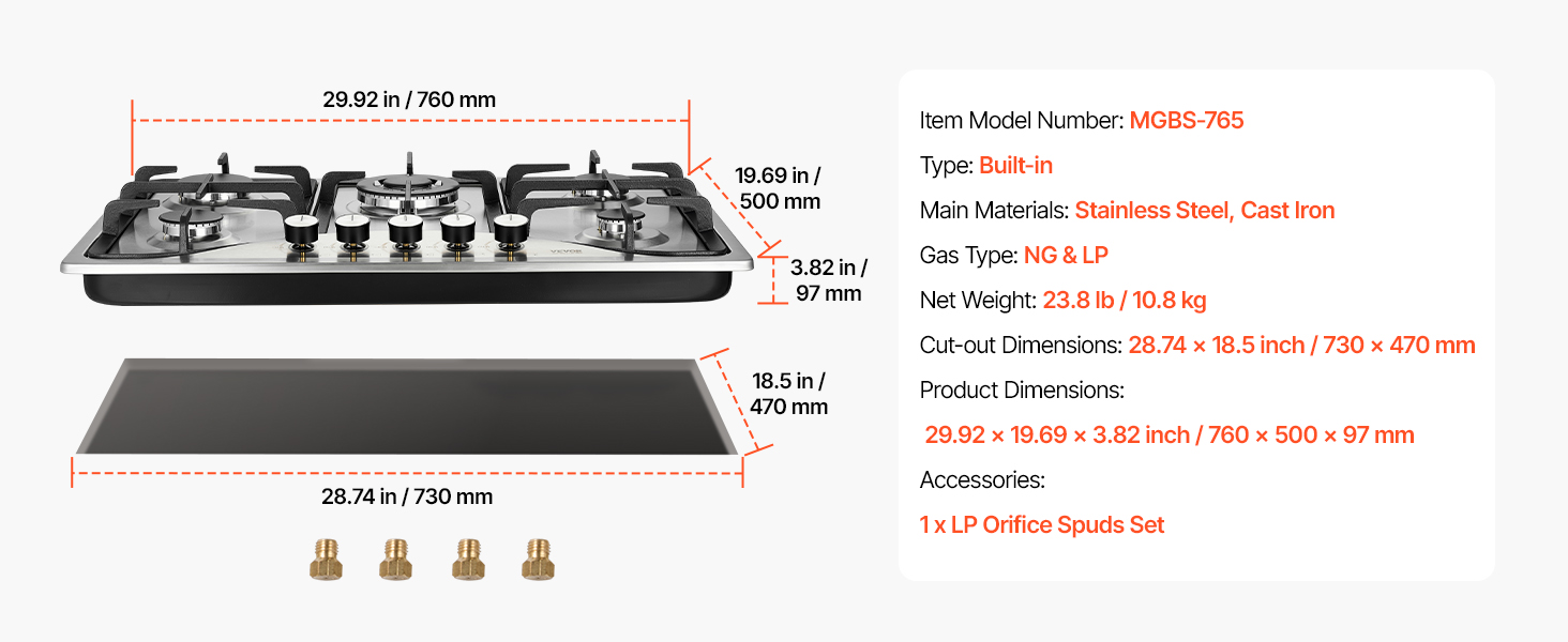 gas cook tops