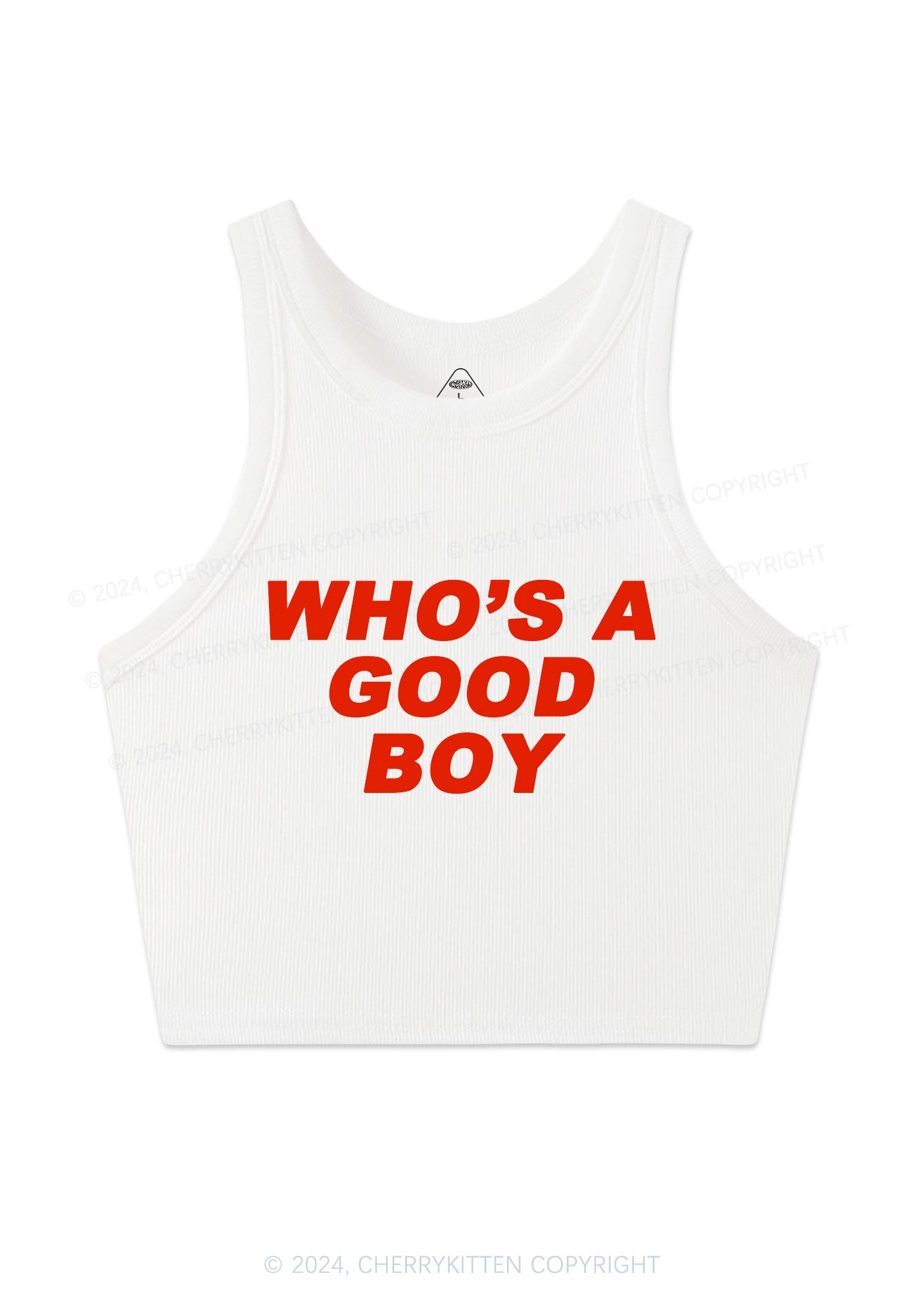 Who's A Good Boy Y2K Crop Tank Top 