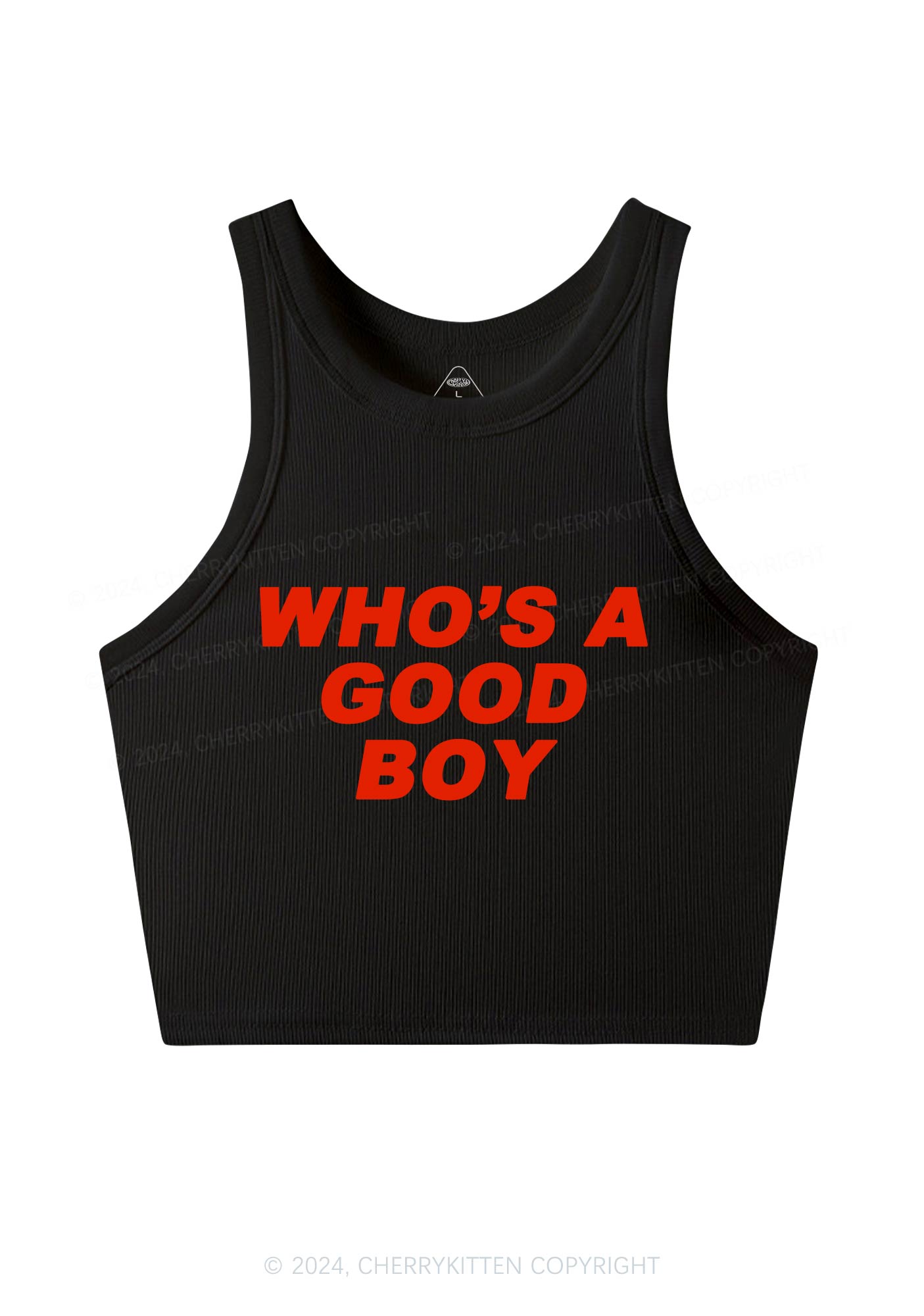 Who's A Good Boy Y2K Crop Tank Top 
