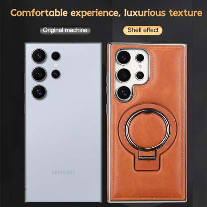 Premium PU Leather Case with Magnetic Stand for Samsung