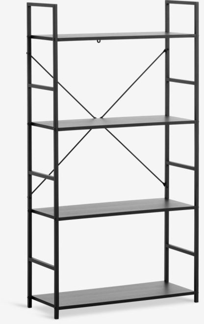 Shelving unit ASTRUP 4 shelves black