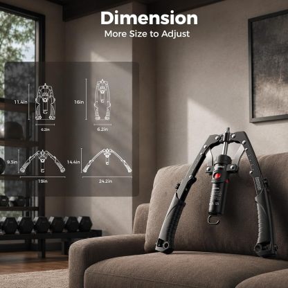 FLYBIRD Twister Arm Trainer, Hydraulic Power Core Twister Chest Workout Equipment, Adjustable 22-440LBS Chest Trainer for Men, 3 in 1 Chest and Arm Exerciser with Ab Roller Wheel, Include Backpack&Pad