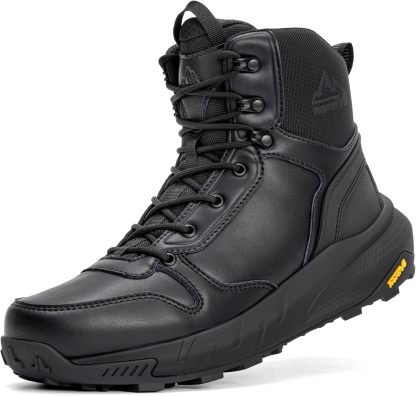 Botas tácticas militares para hombre, ligeras y cómodas para usar todo el día, con cremallera lateral. Ideales para trabajo, motociclismo, actividades tácticas, senderismo y uso diario – Modelo Metrostrike. 🥾