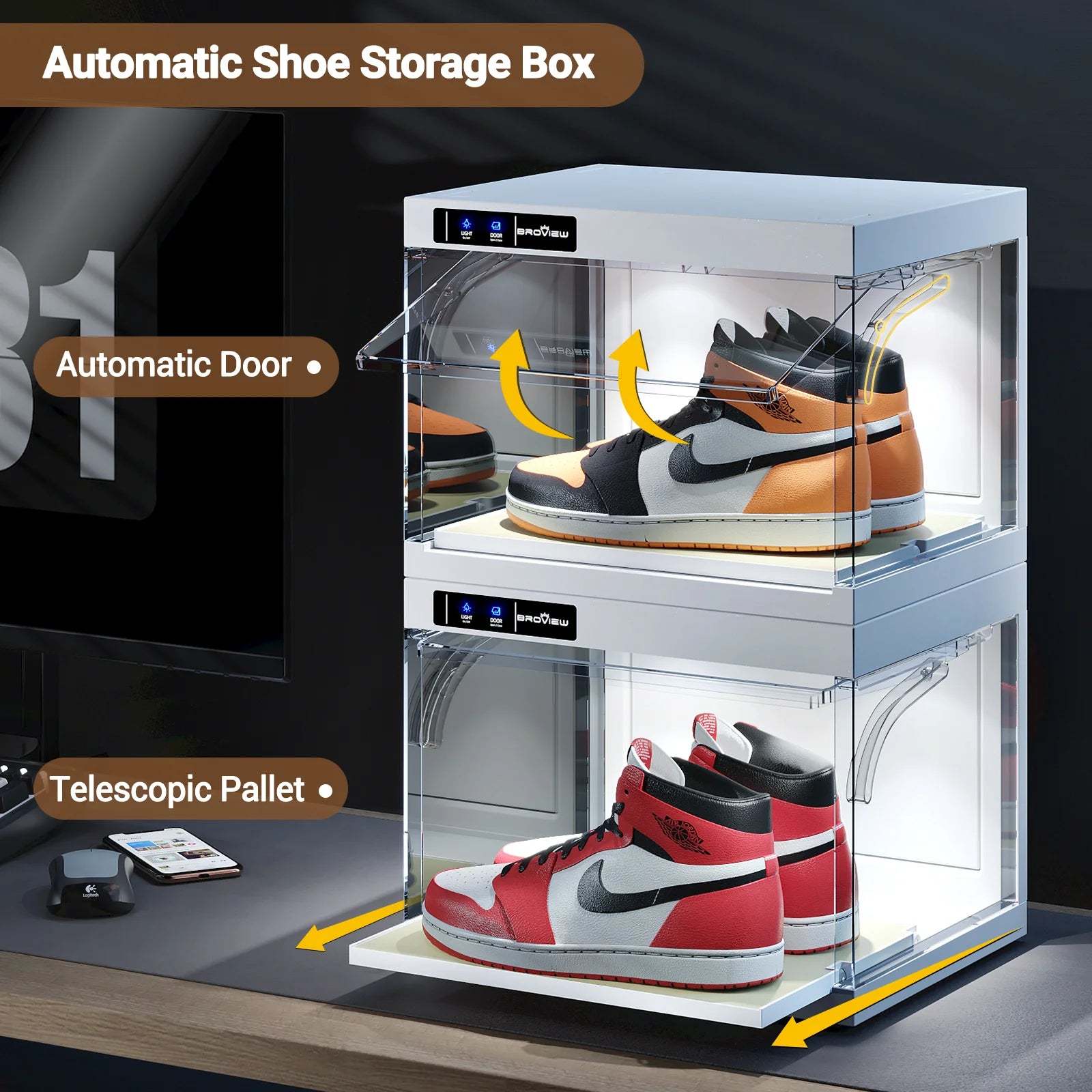 TUME SneakerBox - LED Display Case 4-Pack