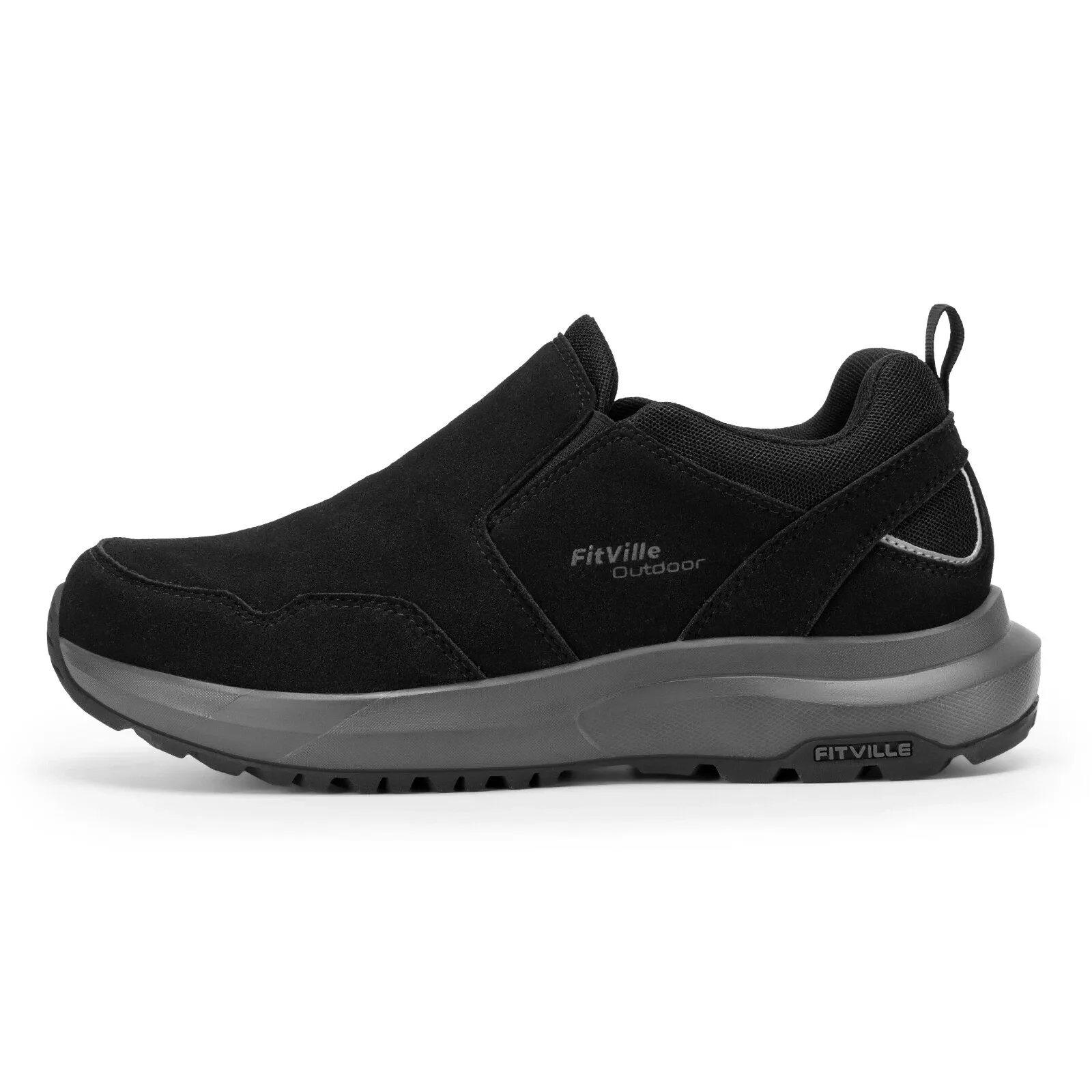 🔥Men's Wide Hiking Shoes Slip on Walking Shoes Trekking Trails Sneakers