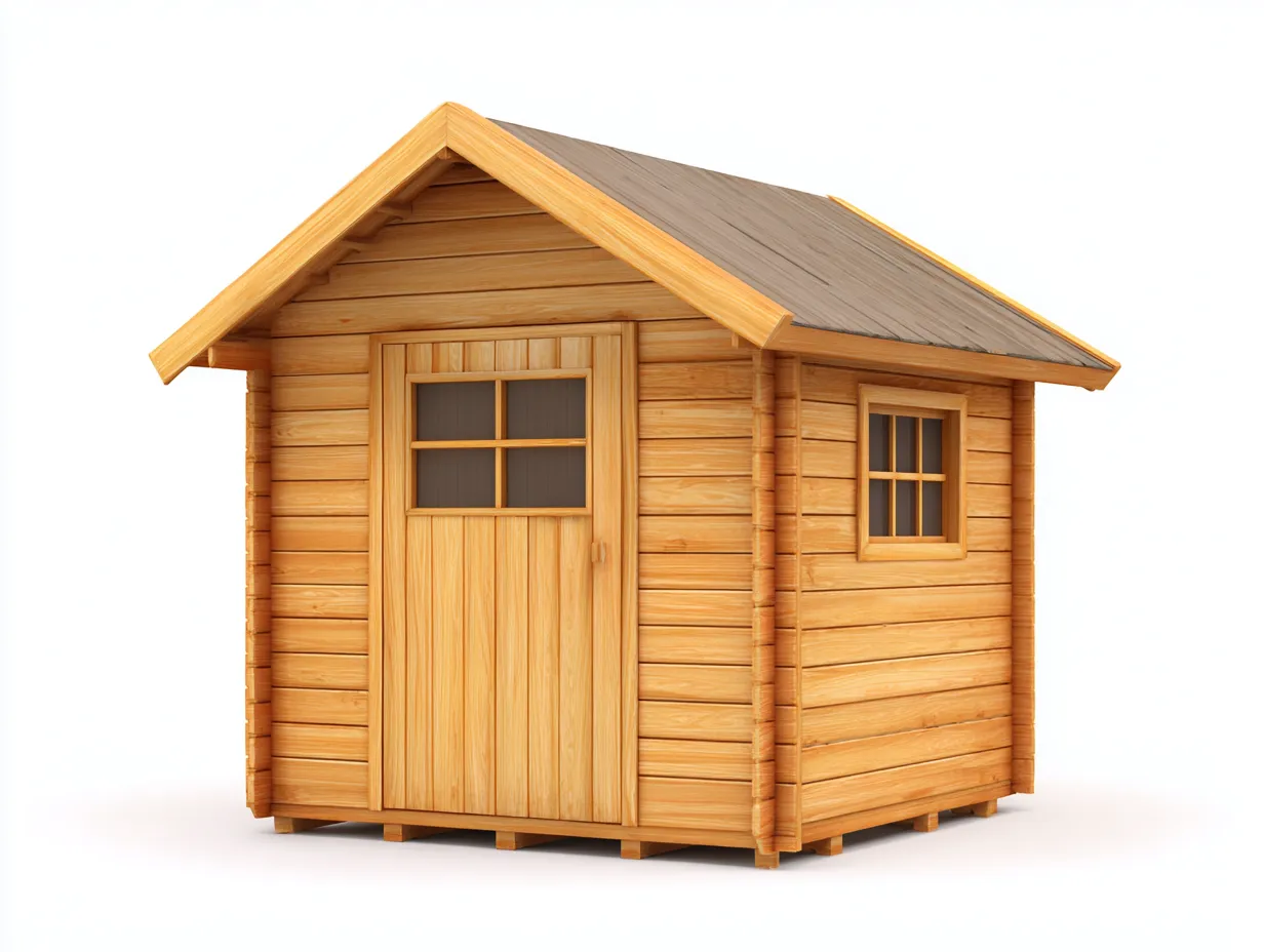 Abri de jardin - bois - 206 x 168 x 214 cm - naturel - style classique-Cozyuploft