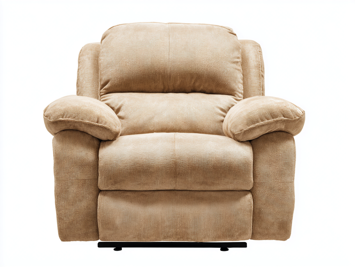 Fauteuil relax-tissu-métal-98x93x103 cm-beige-style moderne-Cozyuploft