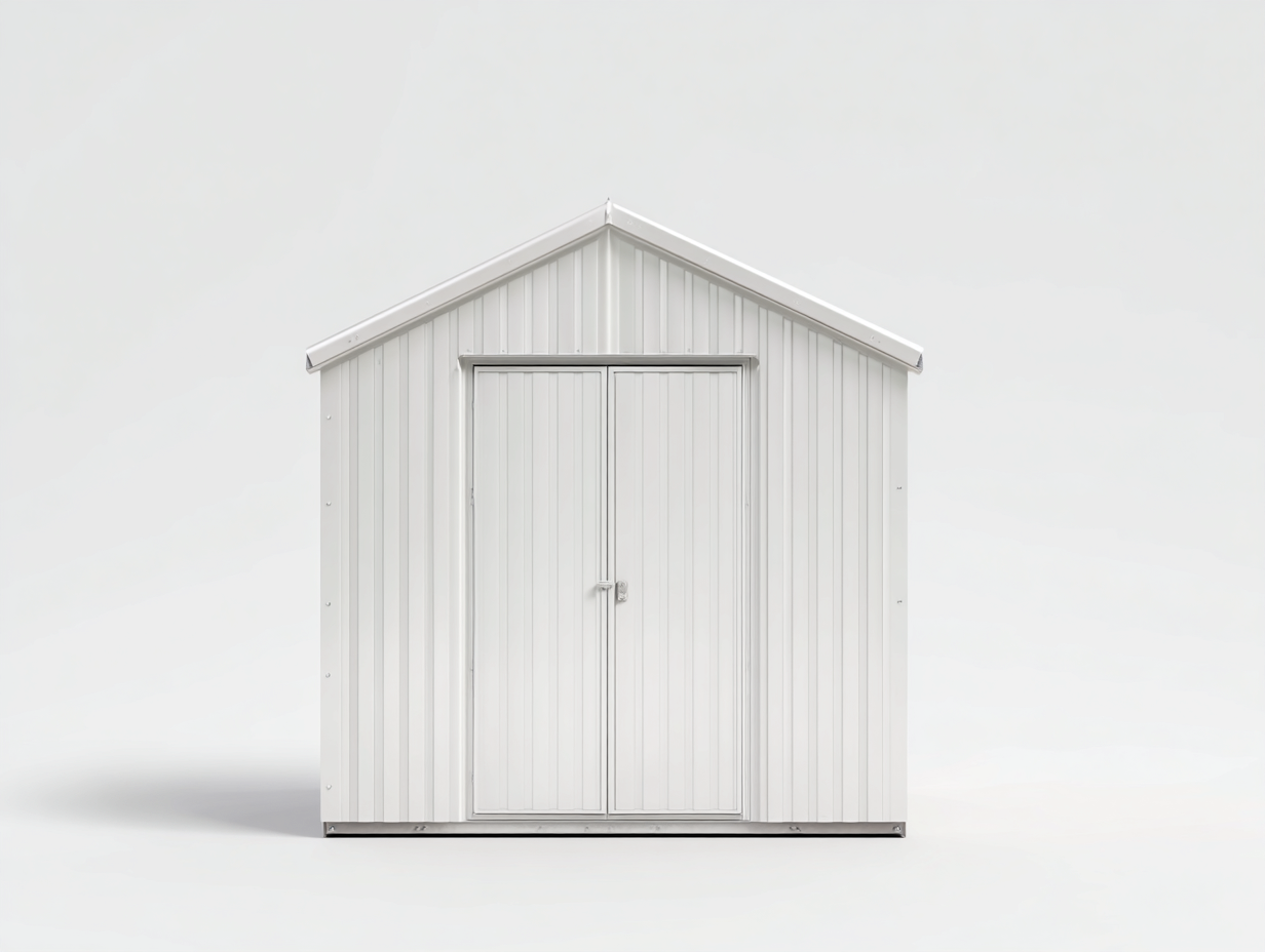 Abri de jardin - métal - 214 x 186 x 208 cm - blanc - style contemporain-Cozyuploft