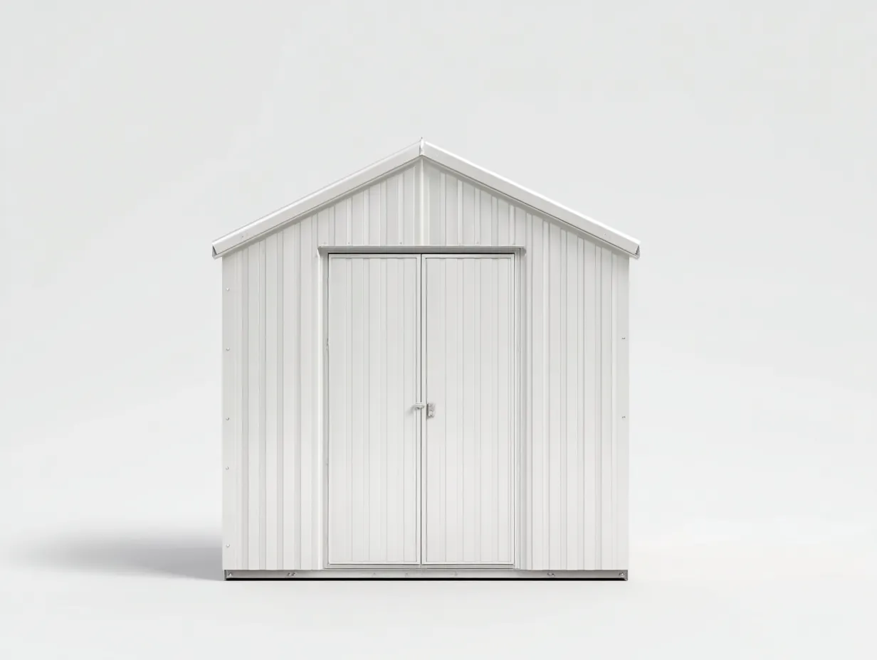 Abri de jardin - métal - 214 x 186 x 208 cm - blanc - style contemporain-Cozyuploft