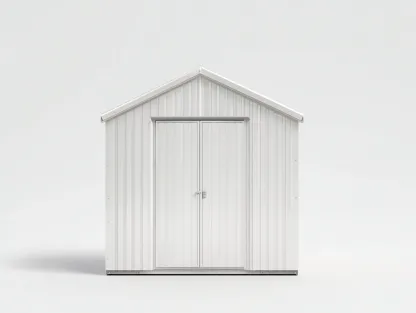 Abri de jardin - métal - 214 x 186 x 208 cm - blanc - style contemporain-Cozyuploft