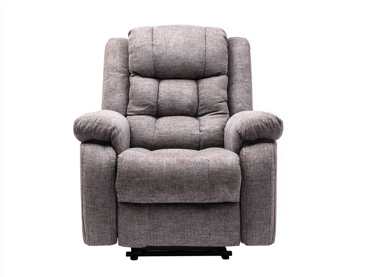 Fauteuil relax-tissu-métal-97x91x105 cm-gris-style contemporain-Cozyuploft