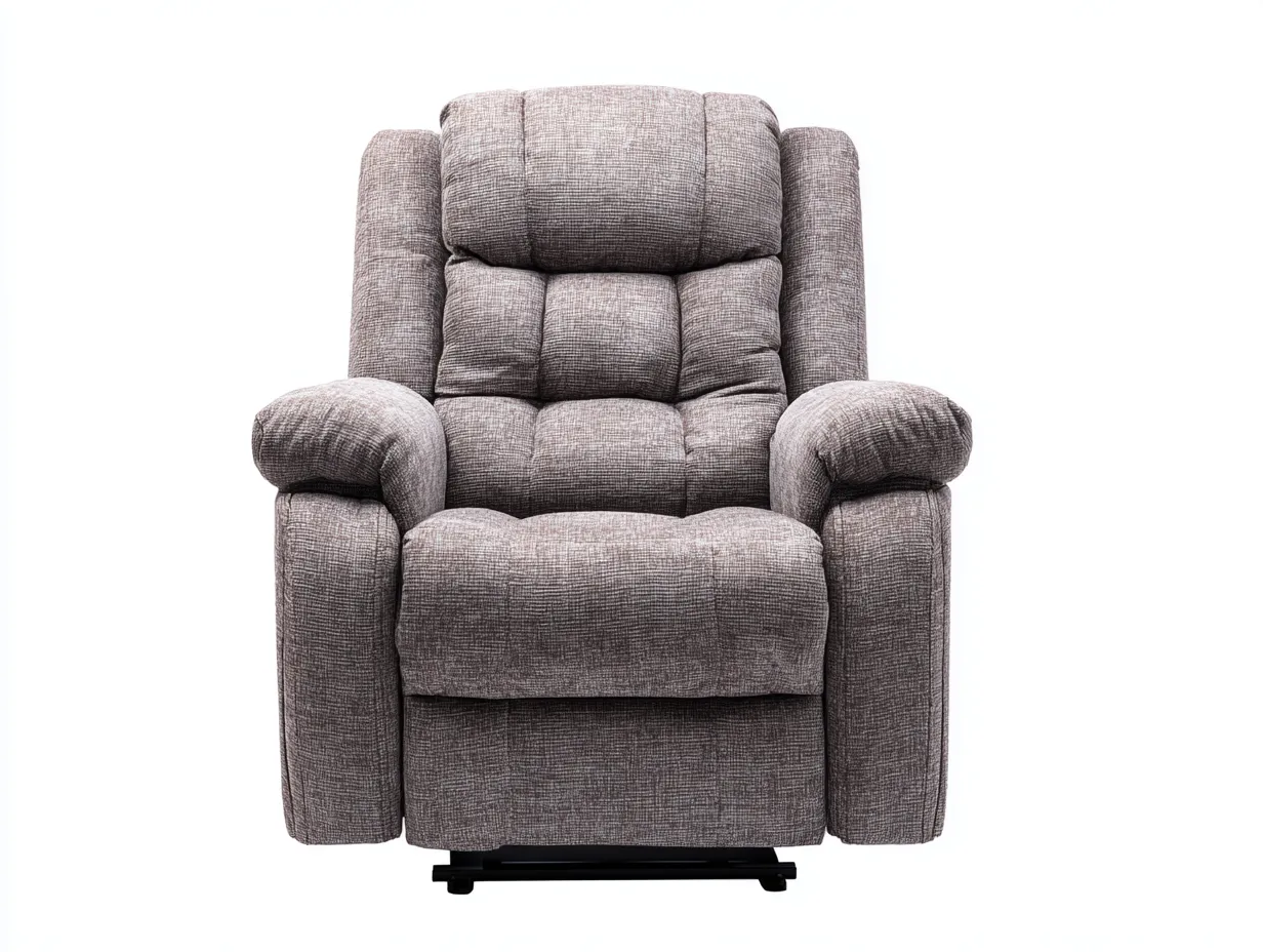 Fauteuil relax-tissu-métal-97x91x105 cm-gris-style contemporain-Cozyuploft
