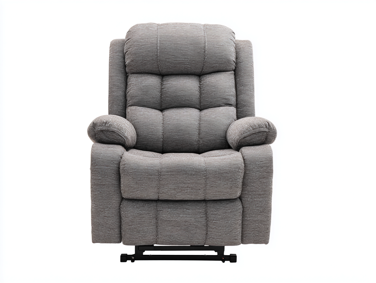 Fauteuil relax-tissu-métal-95x89x106 cm-gris-style moderne-Cozyuploft