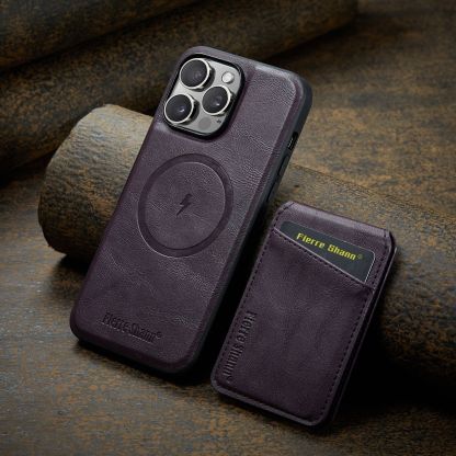 Luxury Leather Business Magsafe Card Wallet Mobile Phone Case for Apple iPhone