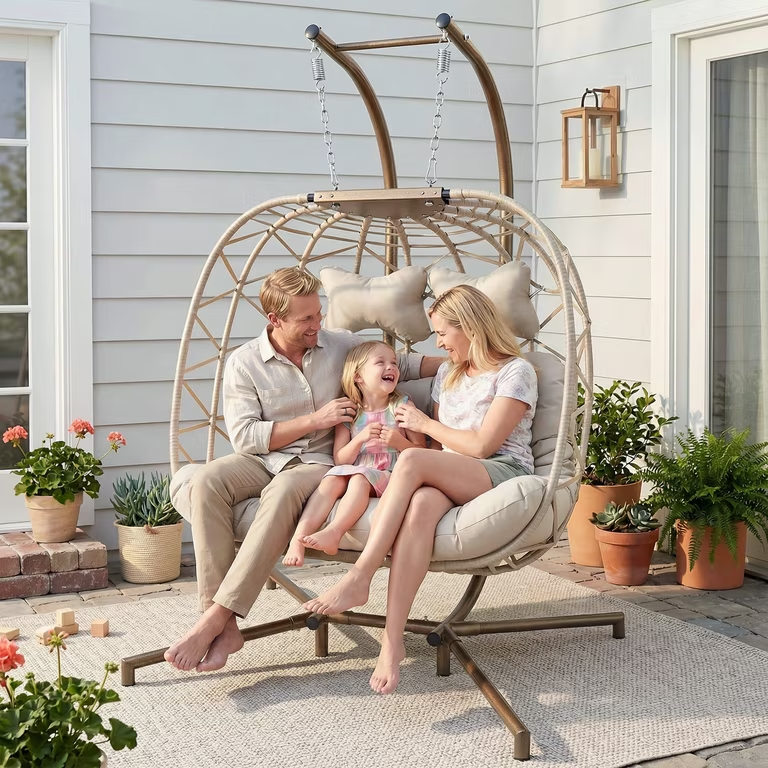 Bestideasell© Double Hanging Egg Chair
