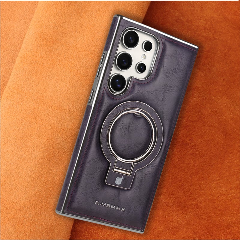 Premium PU Leather Case with Magnetic Stand for Samsung