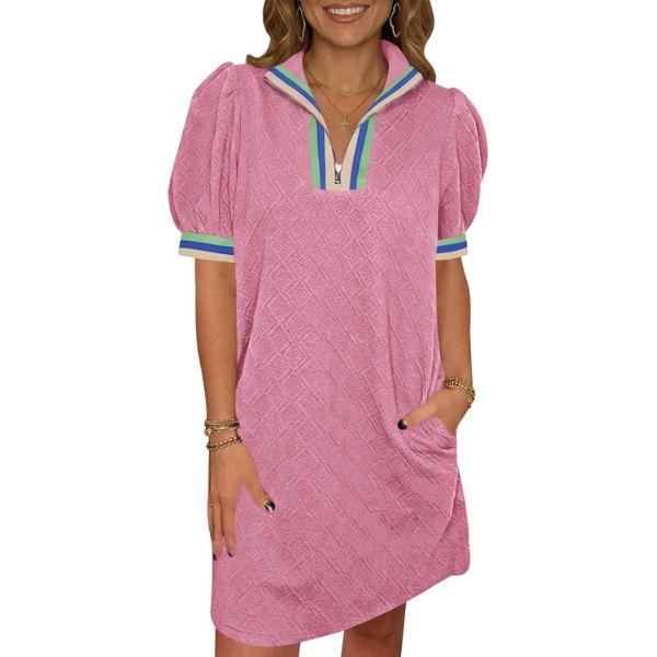 Women's Summer Puff Sleeve Mini Dress