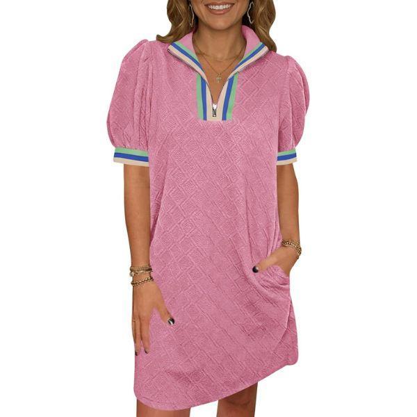 Women's Summer Puff Sleeve Mini Dress